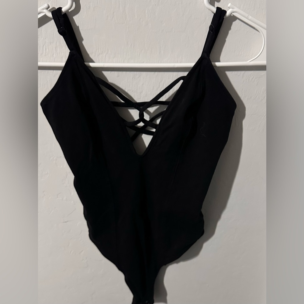 Express Black Strappy Bodysuit